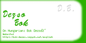 dezso bok business card